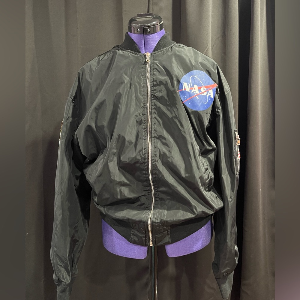 M Black NASA bomber jacket